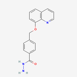 B2588142 4-[(Quinolin-8-yloxy)methyl]benzohydrazide CAS No. 380348-54-9