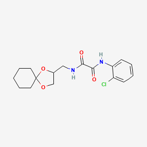 molecular formula C17H21ClN2O4 B2588150 N1-(1,4-dioxaspiro[4.5]decan-2-ylmethyl)-N2-(2-chlorophenyl)oxalamide CAS No. 900006-80-6