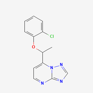 molecular formula C13H11ClN4O B2588154 7-[1-(2-Chlorophénoxy)éthyl]-[1,2,4]triazolo[1,5-a]pyrimidine CAS No. 477865-32-0