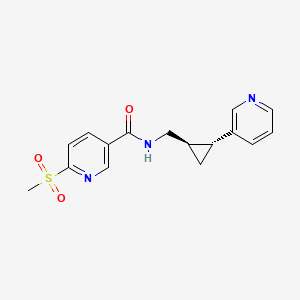 6-Methylsulfonyl-N-[[(1R,2R)-2-pyridin-3-ylcyclopropyl]methyl]pyridine-3-carboxamide