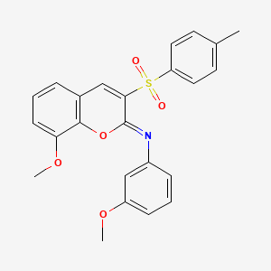 molecular formula C24H21NO5S B2588159 (Z)-3-methoxy-N-(8-methoxy-3-tosyl-2H-chromen-2-ylidene)aniline CAS No. 904454-07-5