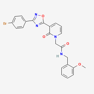 2-[3-[3-(4-bromophenyl)-1,2,4-oxadiazol-5-yl]-2-oxopyridin-1(2H)-yl]-N-(2-methoxybenzyl)acetamide