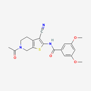 N-(6-acetyl-3-cyano-5,7-dihydro-4H-thieno[2,3-c]pyridin-2-yl)-3,5-dimethoxybenzamide