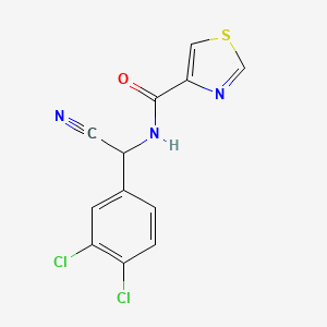 N-[cyano(3,4-dichlorophenyl)methyl]-1,3-thiazole-4-carboxamide