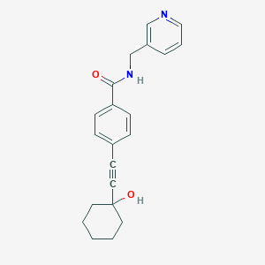 molecular formula C21H22N2O2 B258817 4-[2-(1-hydroxycyclohexyl)ethynyl]-N-(pyridin-3-ylmethyl)benzamide 
