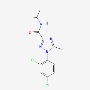 molecular formula C13H14Cl2N4O B2588170 1-(2,4-dichlorophenyl)-N-isopropyl-5-methyl-1H-1,2,4-triazole-3-carboxamide CAS No. 338398-21-3