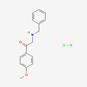 molecular formula C16H18ClNO2 B2588171 2-(Benzylamino)-1-(4-methoxyphenyl)ethanone hydrochloride CAS No. 1258312-96-7