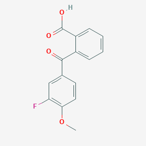 molecular formula C15H11FO4 B2588174 2-(3-Fluoro-4-methoxybenzoyl)benzoic acid CAS No. 152567-81-2