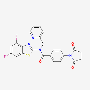 N-(4,6-difluorobenzo[d]thiazol-2-yl)-4-(2,5-dioxopyrrolidin-1-yl)-N-(pyridin-2-ylmethyl)benzamide