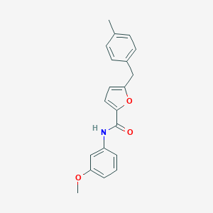 molecular formula C20H19NO3 B258819 N-(3-methoxyphenyl)-5-[(4-methylphenyl)methyl]furan-2-carboxamide 
