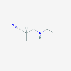 molecular formula C6H12N2 B2588196 3-(Ethylamino)-2-methylpropanenitrile CAS No. 1099681-78-3