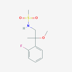 molecular formula C11H16FNO3S B2588198 N-(2-(2-fluorophenyl)-2-methoxypropyl)methanesulfonamide CAS No. 1797716-21-2