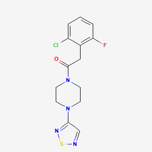 2-(2-Chloro-6-fluorophenyl)-1-[4-(1,2,5-thiadiazol-3-yl)piperazin-1-yl]ethan-1-one