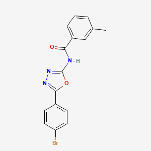 N-(5-(4-bromophenyl)-1,3,4-oxadiazol-2-yl)-3-methylbenzamide