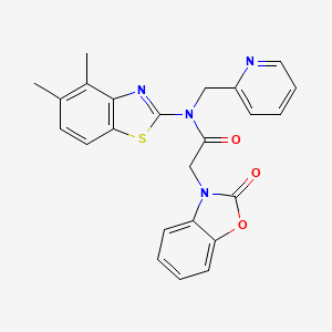 N-(4,5-dimethylbenzo[d]thiazol-2-yl)-2-(2-oxobenzo[d]oxazol-3(2H)-yl)-N-(pyridin-2-ylmethyl)acetamide