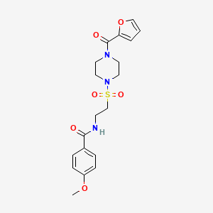 N-[2-[4-(furan-2-carbonyl)piperazin-1-yl]sulfonylethyl]-4-methoxybenzamide