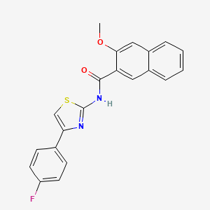 N-[4-(4-fluorophenyl)-1,3-thiazol-2-yl]-3-methoxynaphthalene-2-carboxamide