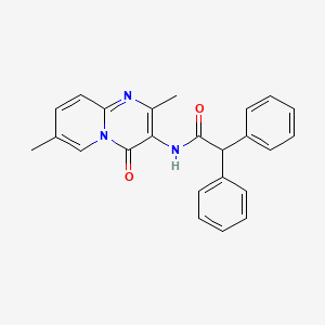molecular formula C24H21N3O2 B2588218 N-(2,7-dimethyl-4-oxo-4H-pyrido[1,2-a]pyrimidin-3-yl)-2,2-diphenylacetamide CAS No. 941965-82-8