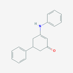 molecular formula C18H17NO B2588219 5-Phenyl-3-(phenylamino)cyclohex-2-EN-1-one CAS No. 36646-79-4