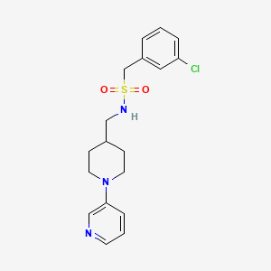 1-(3-chlorophenyl)-N-((1-(pyridin-3-yl)piperidin-4-yl)methyl)methanesulfonamide