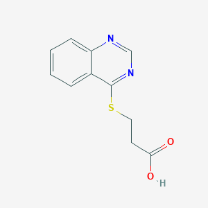 molecular formula C11H10N2O2S B2588226 3-(Quinazolin-4-ylthio)propanoic acid CAS No. 340740-10-5