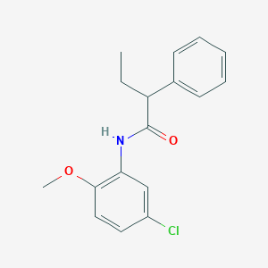 molecular formula C17H18ClNO2 B258823 N-(5-chloro-2-methoxyphenyl)-2-phenylbutanamide 
