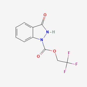 molecular formula C10H7F3N2O3 B2588232 2,2,2-三氟乙基3-氧代-2H-吲唑-1-羧酸酯 CAS No. 2460755-49-9