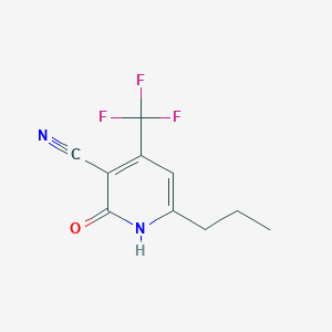 molecular formula C10H9F3N2O B2588233 2-羟基-6-丙基-4-(三氟甲基)烟腈 CAS No. 866020-58-8