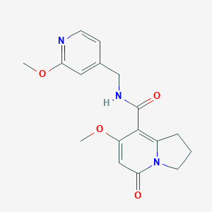 7-methoxy-N-((2-methoxypyridin-4-yl)methyl)-5-oxo-1,2,3,5-tetrahydroindolizine-8-carboxamide