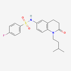 4-fluoro-N-(1-isopentyl-2-oxo-1,2,3,4-tetrahydroquinolin-6-yl)benzenesulfonamide