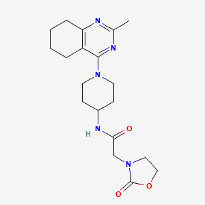 N-(1-(2-methyl-5,6,7,8-tetrahydroquinazolin-4-yl)piperidin-4-yl)-2-(2-oxooxazolidin-3-yl)acetamide