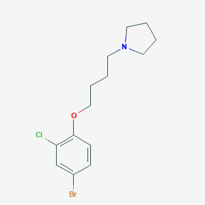 molecular formula C14H19BrClNO B258825 1-[4-(4-Bromo-2-chlorophenoxy)butyl]pyrrolidine 