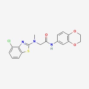 2-((4-chlorobenzo[d]thiazol-2-yl)(methyl)amino)-N-(2,3-dihydrobenzo[b][1,4]dioxin-6-yl)acetamide