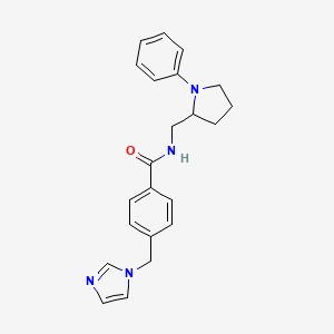 4-((1H-imidazol-1-yl)methyl)-N-((1-phenylpyrrolidin-2-yl)methyl)benzamide