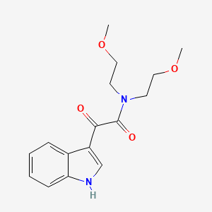 molecular formula C16H20N2O4 B2588262 2-(1H-indol-3-yl)-N,N-bis(2-methoxyethyl)-2-oxoacetamide CAS No. 852367-03-4