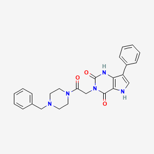 3-(2-(4-benzylpiperazin-1-yl)-2-oxoethyl)-7-phenyl-1H-pyrrolo[3,2-d]pyrimidine-2,4(3H,5H)-dione