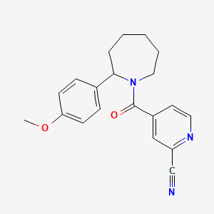 4-[2-(4-Methoxyphenyl)azepane-1-carbonyl]pyridine-2-carbonitrile