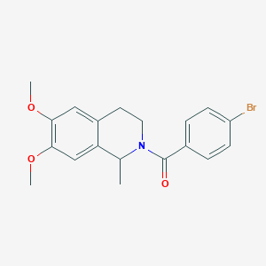 molecular formula C19H20BrNO3 B258829 (4-bromophenyl)(6,7-dimethoxy-1-methyl-3,4-dihydroisoquinolin-2(1H)-yl)methanone 