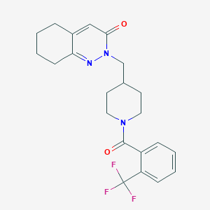 2-({1-[2-(Trifluoromethyl)benzoyl]piperidin-4-yl}methyl)-2,3,5,6,7,8-hexahydrocinnolin-3-one