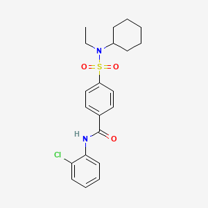 molecular formula C21H25ClN2O3S B2588291 N-(2-chlorophenyl)-4-(N-cyclohexyl-N-ethylsulfamoyl)benzamide CAS No. 941868-75-3