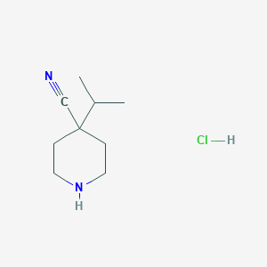B2588292 4-Propan-2-ylpiperidine-4-carbonitrile;hydrochloride CAS No. 1776085-60-9