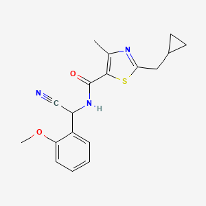 N-[cyano(2-methoxyphenyl)methyl]-2-(cyclopropylmethyl)-4-methyl-1,3-thiazole-5-carboxamide