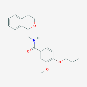 molecular formula C21H25NO4 B258830 N-Isochroman-1-ylmethyl-3-methoxy-4-propoxy-benzamide 