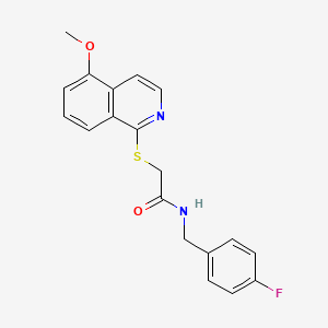 N-(4-fluorobenzyl)-2-((5-methoxyisoquinolin-1-yl)thio)acetamide