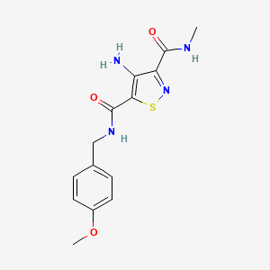 4-amino-N5-(4-methoxybenzyl)-N3-methylisothiazole-3,5-dicarboxamide