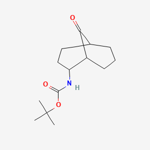 molecular formula C14H23NO3 B2588303 Tert-butyl N-(9-oxo-2-bicyclo[3.3.1]nonanyl)carbamate CAS No. 2287334-10-3