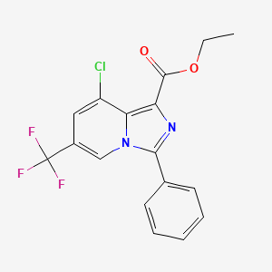 Ethyl 8-chloro-3-phenyl-6-(trifluoromethyl)imidazo[1,5-a]pyridine-1-carboxylate