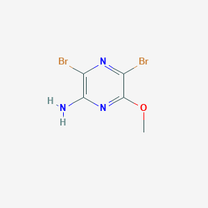 molecular formula C5H5Br2N3O B2588311 3,5-Dibromo-6-methoxy-2-aminopyrazine CAS No. 1427500-63-7