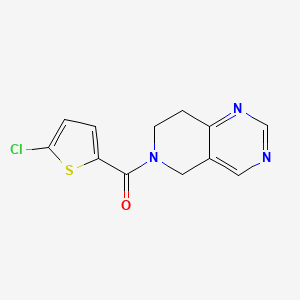 molecular formula C12H10ClN3OS B2588316 (5-chlorothiophen-2-yl)(7,8-dihydropyrido[4,3-d]pyrimidin-6(5H)-yl)methanone CAS No. 1797142-36-9