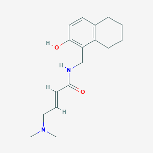 (E)-4-(Dimethylamino)-N-[(2-hydroxy-5,6,7,8-tetrahydronaphthalen-1-yl)methyl]but-2-enamide